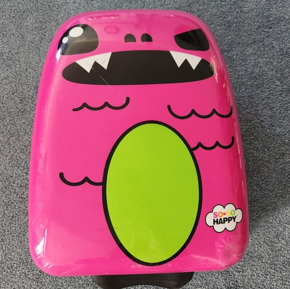 So So Happy Taco Pink Monster Roller Suitcase - Picture 4 of 9